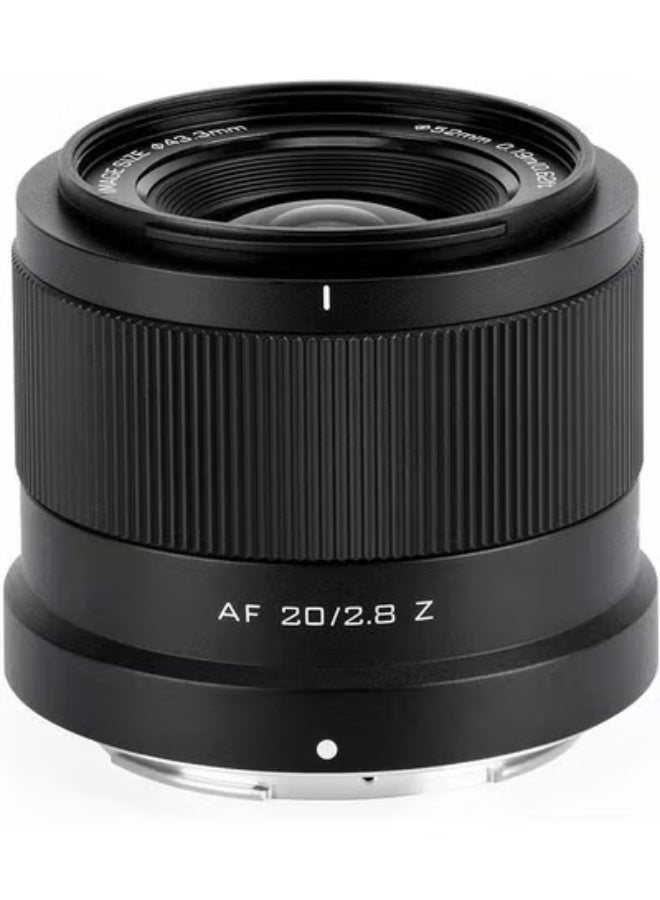 فيلتروكس VILTROX 20 مللي متر F2.8 Z-Mount إطار كامل AF Prime عدسات زاوية واسعة لنيكون Z Mount Z8 Z9 Z6 Z7 Z6 II Z7 II Z5 Z5 - Image 2